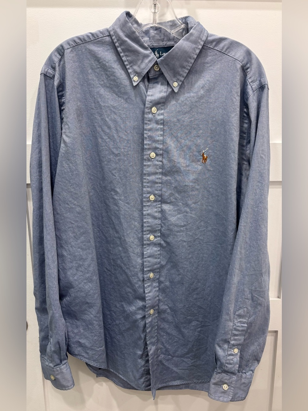 Ralph Lauren Light Blue Button-Down Oxford Shirt with Pony Logo